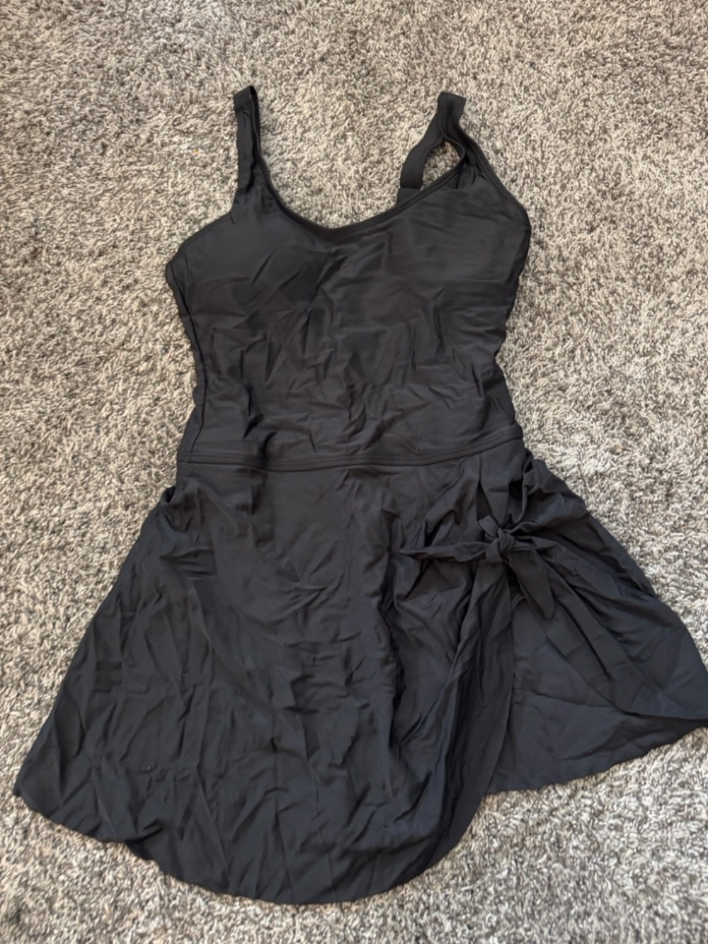 NWOT Black Swim Dress with Side Tie